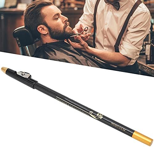 ANGGREK Beard Lineup Pen, White Hairline Pen Professional Beard Pencil Filler Household Beard Pencil Liner Shaping Styling Tool(Black)