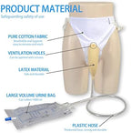 Wearable Urinal for Men, Protable Latex Material with Collection Urine Bag, Urinary Drainage Bag System,Skin-Friendly and odorless (1000ml) (Universal Style)