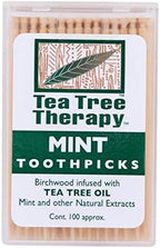 Tea Tree Therapy Toothpicks - 100 Toothpicks - Case of 12