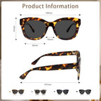 JiSoo Oversized Reading Glasses for Women Men, Stylish Designer Readers Women with Large Frame