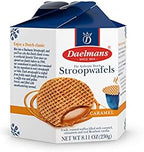 DAELMANS Stroopwafels, Dutch Waffles Soft Toasted, 2 Pack Assortment, Caramel, Office Snack, Kosher Dairy, Authentic Made In Holland, 8 Stroopwafels Per Box (2 Pack)