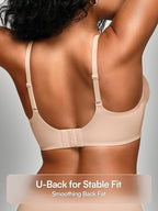 Jelly Bras for Women - S-2XL Seamless Wireless Padded Bralette with Support, Comfy Everyday T-Shirt Bra No Underwire