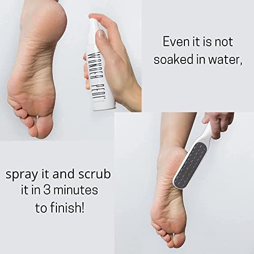 Callus Remover - Three Minutes Quick Fix- Foot File Rasp - Instant Foot Exfoliating Softener Peel Spray, Heels Callus Scrubber File - Home Spa Pedicure Treatment. Wonder Pedi