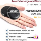 Maxdee Massage Stones Essential Hot Stones for Massage, 6 Medium Hot Stones Massage Kit Hot Rocks Massage Stones for Professional or Home Spa, Foot Heater, Relaxing, Healing, Pain Relief, 2.4"