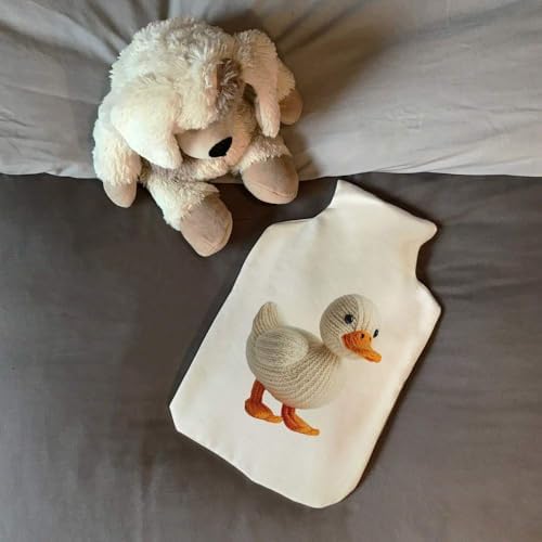 Azeeda 'Knitted Style Duck' Hot Water Bottle Cover (HW00049300)