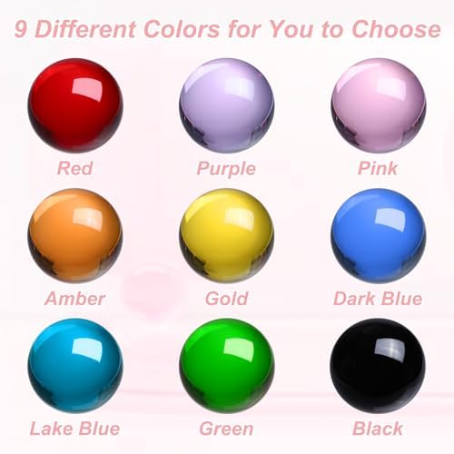 uxcell Round Crystal Sphere, 60mm / 2.4" Glass Solid Decorative Sphere Crystal Ball for Home Decor Ornament Gift Craft Feng Shui Divination Fortune Telling Fountain Decoration, Pink