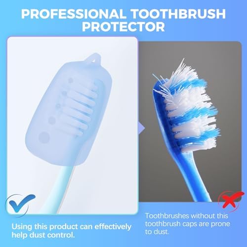 5 Packs Toothbrush Covers, Silicone Toothbrush Covers Caps for for Electric Toothbrush Replacement Head & Manual Toothbrush, Toothbrush Travel Essentials