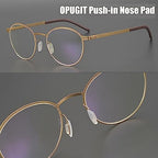 OPUGIT Eyeglass Nose Pads 5 Pairs Push in Soft Silicone Replacement Rectangle Push Slide Slip in Silicone Nosepads for Eye Glasses Eyeglasses Sunglasses, Clear, M size