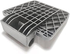 Universal Wheelchair Footplate - Replacement Parts, Foot Rest,fits Drive Blue Streak,Silver Sport 1-2, Cruiser III,Other Wheelchairs with Elevating or Elevated Leg Rests and Footplates, (1Ea, Black)