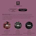 Lulu Candles | Reed Diffuser Set | Black Rose & Oud | 6 Reed Sticks | Scent Diffuser for Bedroom Bathroom Living Room & Office (4.2 FL Oz.)