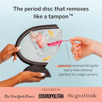Pixie Cup - 100% Medical-Grade Silicone - Softest Reusable Period Disc - Inserts and Removes Like a Tampon - Capacity of 5 and 7 Tampons (Disc + Applicator Bundle)