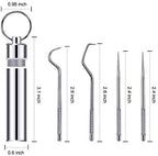 12 Pieces Portable Stainless Steel Pocket Set Reusable Metal Toothpicks, Holder for Outdoor Picnic Camping Traveling Supplies(3)