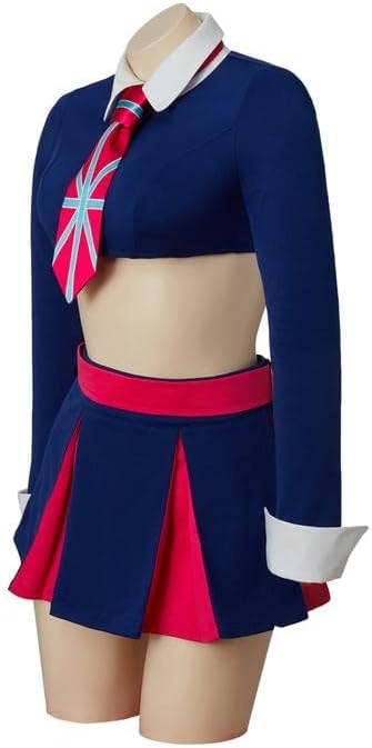 MelangCos Fook Who Cosplay Fook Mi&Yu Twins Costume Women's Crop Top Mini Skirt Cheerleading Outfit