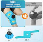 Comfytemp Knee Ice Pack Wrap, Wearable Ice Bags for Injuries Reusable, Knee Replacement Surgery, Meniscus Tear, 1H Long Lasting, Hot & Cold Therapy for Arthritis, Running Recovery