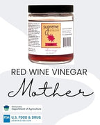 Kaizen8 Supreme Red Wine Mother of Vinegar, Raw Liquid Form, 8 Fl Oz Glass Jar, for Making Homemade Vinegar, Red Vinegar Ingredients