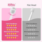 Toddler Electric Toothbrush with 360° Brush Head for All-Around Clean, Baby Sonic Toothbrush with Gentle Vibrations for Ages 1-5, LED Lights & 2-Min Timer Attract Kids Interest (Pink Unicorn)