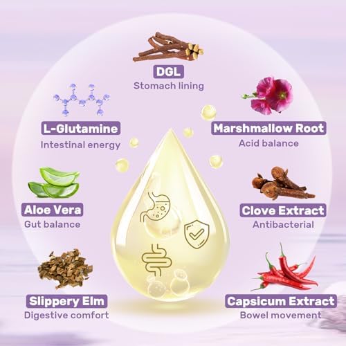 Liposomal DGL Licorice Root Extract - Deglycyrrhizinated Licorice with L-Glutamine, Marshmallow, Clove, and Slippery Elm - Digestive, Stomach Lining, Elimination, Max Absorption, 60 Servings