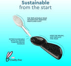 RADIUS Big Brush with Replaceable Head Toothbrush BPA Free & ADA Accepted Designed to Improve Gum Health & Reduce Gum Issues - Right Hand - Coral/Purple/Soda Pop - Pack of 3