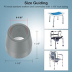 MFE Walker Tips 4-Pack, Universal Non-Slip Rubber Replacement Feet with Skid-Resistant Traction, Easy Install for Most Walkers & Commodes