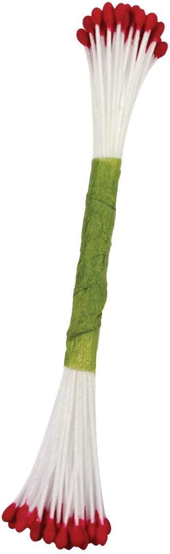 PME Stamens for Sugar Flowers Fine, Pack of 50, Pearl Red