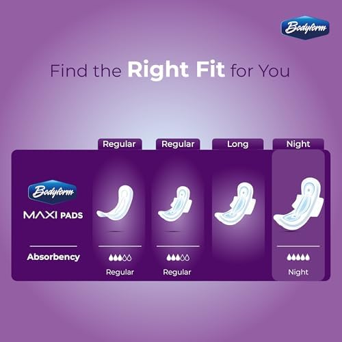 Bodyform Maxi with Wings - Value Sanitary Napkins, 8 Counts (1 Packs of 8 Counts) Cushion Soft Always Comfortable and Ultra-Absorbent
