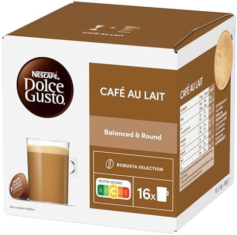Nescafé Dolce Gusto Café au lait, Pack of 6, 6 x 16 Capsules