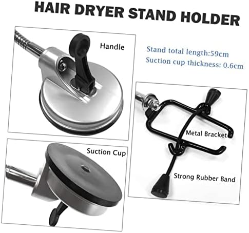 FOMIYES Stainless Steel Hair Dryer Holder Rotating Stand for Hair Brush Blow Dryer