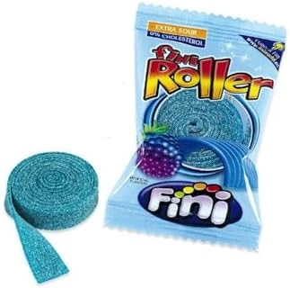 Fini Blue Raspberry Rollers Extra Sour Candy (40 count)