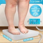JJ CARE Medical Scale - Heavy Duty 660 lbs/299 Kgs Capacity Wrestling Scale for Gyms with Easy to Read LCD Display | Professional Medical Grade Meter for Body Weight, Home, Hospital, & Physicians