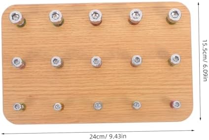 Hand Eye Coordination Trainer Rehabilitation Board with Wooden Nuts and Bolts Finger Exercise Device for Occupational Therapy 9.44X6.10X0.70 Inches