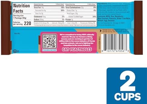 MrBeast Feastables Hazelnut Cups, 24 Count, Milk Chocolate with Creamy Hazelnut Filling, 2-Cup Packs, Fairtrade Cocoa