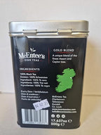 McEntee's Irish Loose Leaf Gold Blend Tea - 500g Tin - Expertly Blended in Ireland to give That Perfect Cup of Tea. A Traditional Blend of Assam and Kenyan Tea Delivering That Taste of Home. …