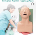 Tracheal Intubation Simulation Airway Management Trainer PVC Electronic Manikin Intubation Study Teaching Model, with Teeth Oral Nasal Tracheal Intubation Training Teaching Model
