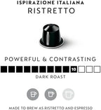 Nespresso Capsules Original Line, Ristretto Intenso, Dark Roast Coffee, 50 Count Coffee Pods