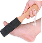 Beaupretty 2 Pcs Ergonomic Wooden Handle Foot File Rasp Remover for Dead Skin Dual Sided Pedicure Tool for Smooth Feet for Home Travel Use Black