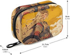 Pill Organizer Case Pouch Anime Warrior Print for Travel, Portable Pill Box 7 Days Capacity