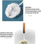 Microfiber Duster for Cleaning,Washable Reusable Wooden Handle Dusters for Cleaning Office, Car, Window, Furniture