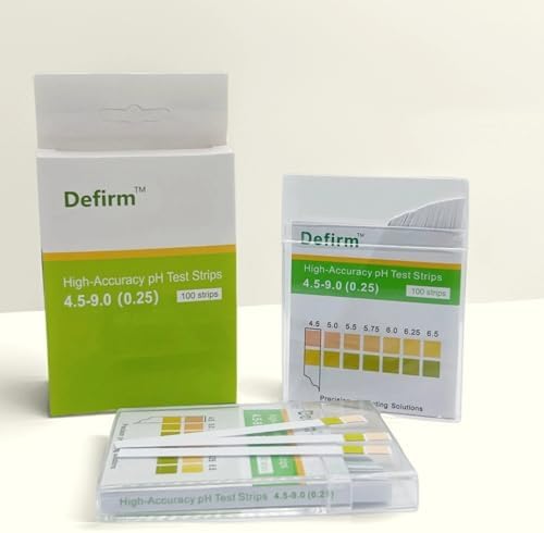 pH Test Strips Paper High Accuracy Universal Wide Range, pH 4.5-9.0 Acid Alkaline Litmus Test Strip Paper, Home Usage Water Swimming Pool Cosmetic Scientific School Lab Study pH Test