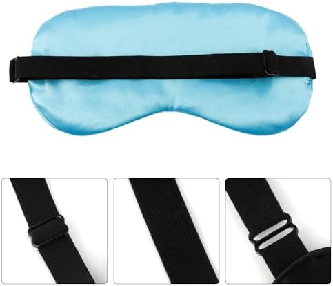 2 PCS Blue Silk Sleep Mask - Eye Masks for Sleep, Blindfold Travel Eye Mask - Shade Cover for Sleeping - Men & Women
