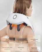 Shiatsu Neck and Back Massagers with Heat, 150 Mins Uses, 4 Modes & Adjustable Massage Head, Electric 3D Deep Tissue Kneadin for Shoulder, Leg, Muscle Soreness, Pain Relief, Relaxation for Women, Men