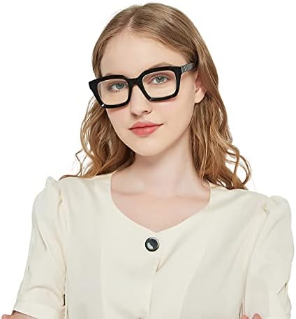 3 Pack Oversize Square Design Reading Glasses for Women, Blue Light Blocking Computer Reader
