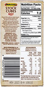 Massel Ultracube Stock Cubes Beef Style Broth -No MSG, Gluten-Free Bouillon - Bulk Pack (6 x 105g)