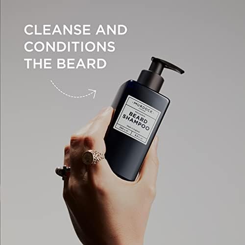 Murdock London Beard Shampoo for Men – Sulphate-Free, pH-Balanced Natural Beard Wash for Softening, Beard-Druff Prevention & Skin Comfort – Barber-Approved, Natural Oils for Hydration (8.5 fl. oz.)