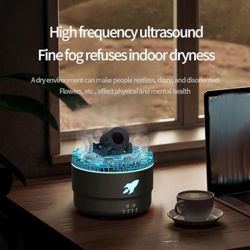 Wmool Cannon Blast Aroma Humidifier, Cannon Blast Turret Humidifier Silent Diffuser, Cannon Humidifier, Vapor Cannon Humidifier, Yellowcane Aroma Humidifier, with 7 Colors, for Home, Bedroom