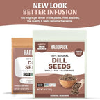 HANDPICK Dill Seeds (397g/14oz) Non GMO, Gluten Free, 100% Raw, Sourced from India, For Cooking, Drinks, Packed in Resealable Ziplock Pouch | For Pickling