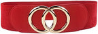 Swtddy Women's Elastic Wide Stretchy Waist Cinch Belt Waistband For Dresses