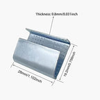 Packaging Strapping Open Serrated Seals for 3/4" Strap Width Polyester (PET) Strapping, Banding Strapping Clips Plastic Poly Strapping Metal Buckle(Pack of 100)