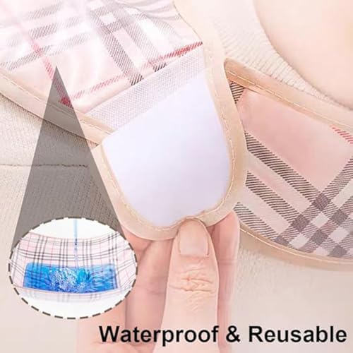 Adult Bibs (3 pcs), Adjustable Reusable Bibs for Adult Eating, Waterproof Bibs for Adults Eating Clothing Protectors with Crumb Catcher,Purple