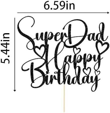 super dad Happy birthday Cake Topper, Fathers Day Party Decorations,Dad's birthday/World's Best Daddy Party Decorations Supplies(super-3)
