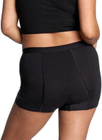 Thinx Ultra-Soft Period Underwear, Overnight Boy-Shorts Leakproof, Holds Up to 12 Regular Tampons*, Period Underwear for Women, Reusable & Controls Odor, Black, M